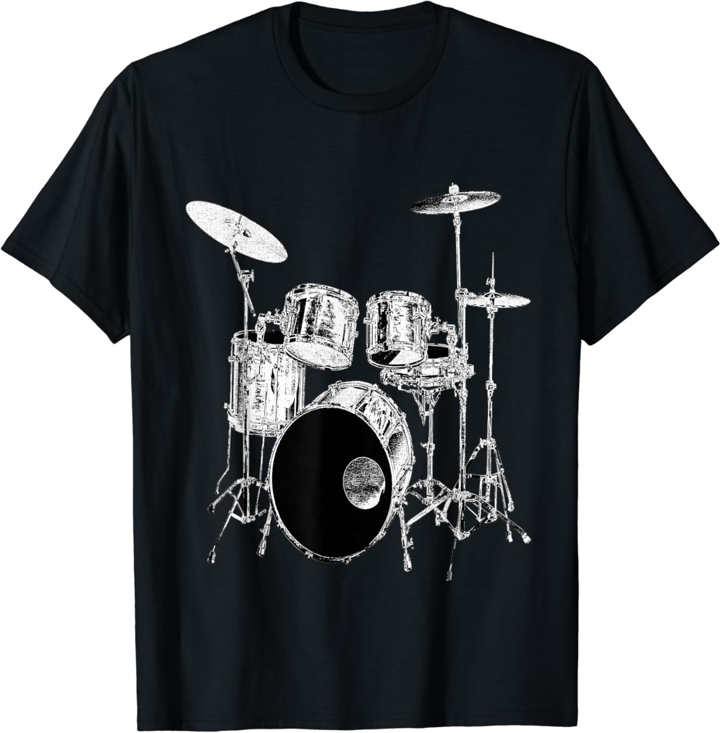 Drummer Classic Drum Set Musical Instruments TShirt Amazon.co.uk